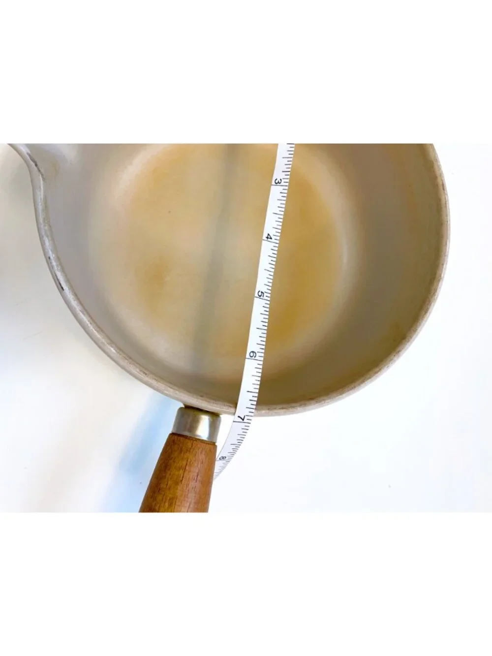 Vintage Le Creuset Wooden Handled Saucepan with Lid